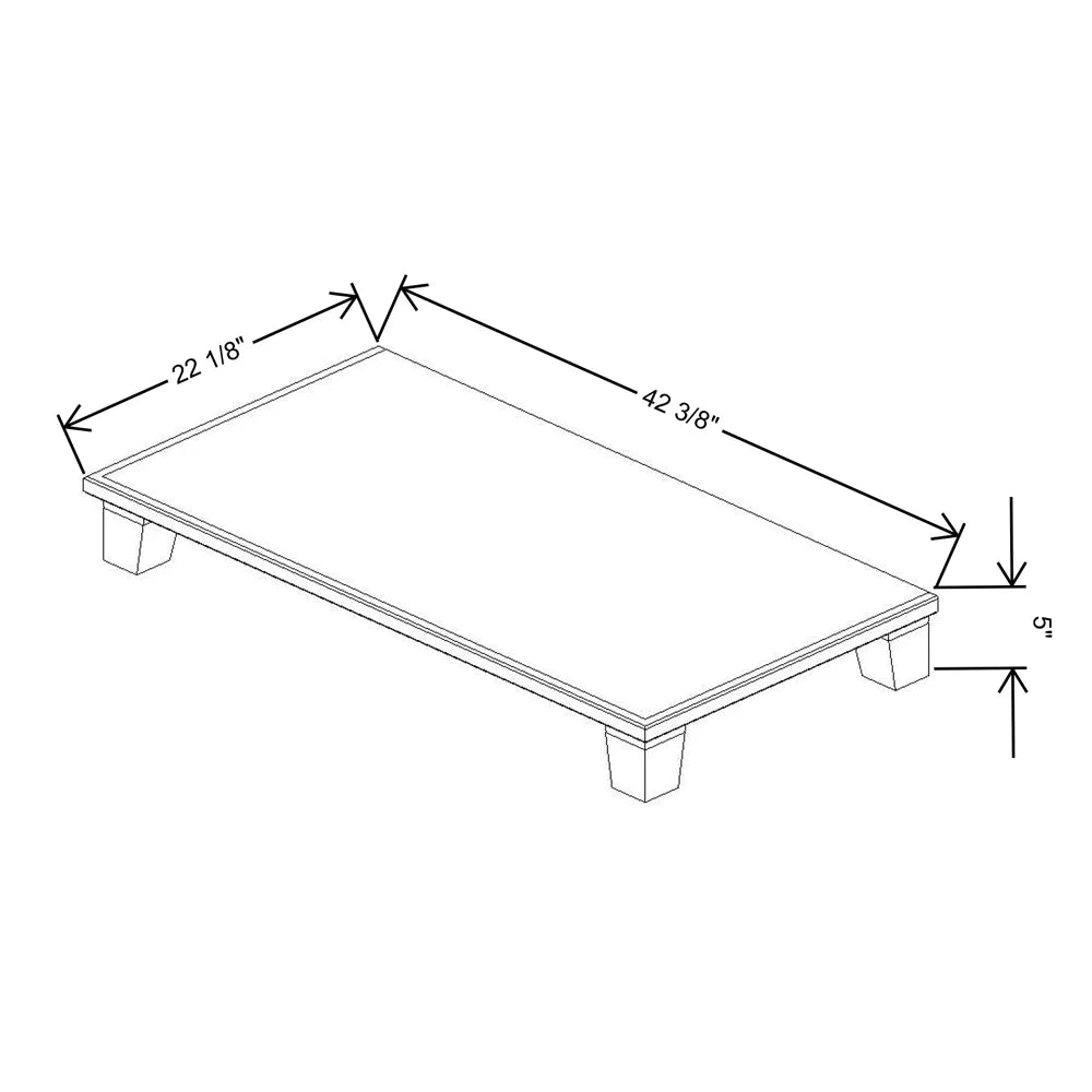 Fabuwood Allure Luna Natural Oak 42 3/8" W X 5" H X 22 1/8" D Shaker Platform With Taper Feet For V42