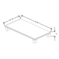 Fabuwood Allure Luna Natural Oak 42 3/8" W X 5" H X 22 1/8" D Shaker Platform With Taper Feet For V42