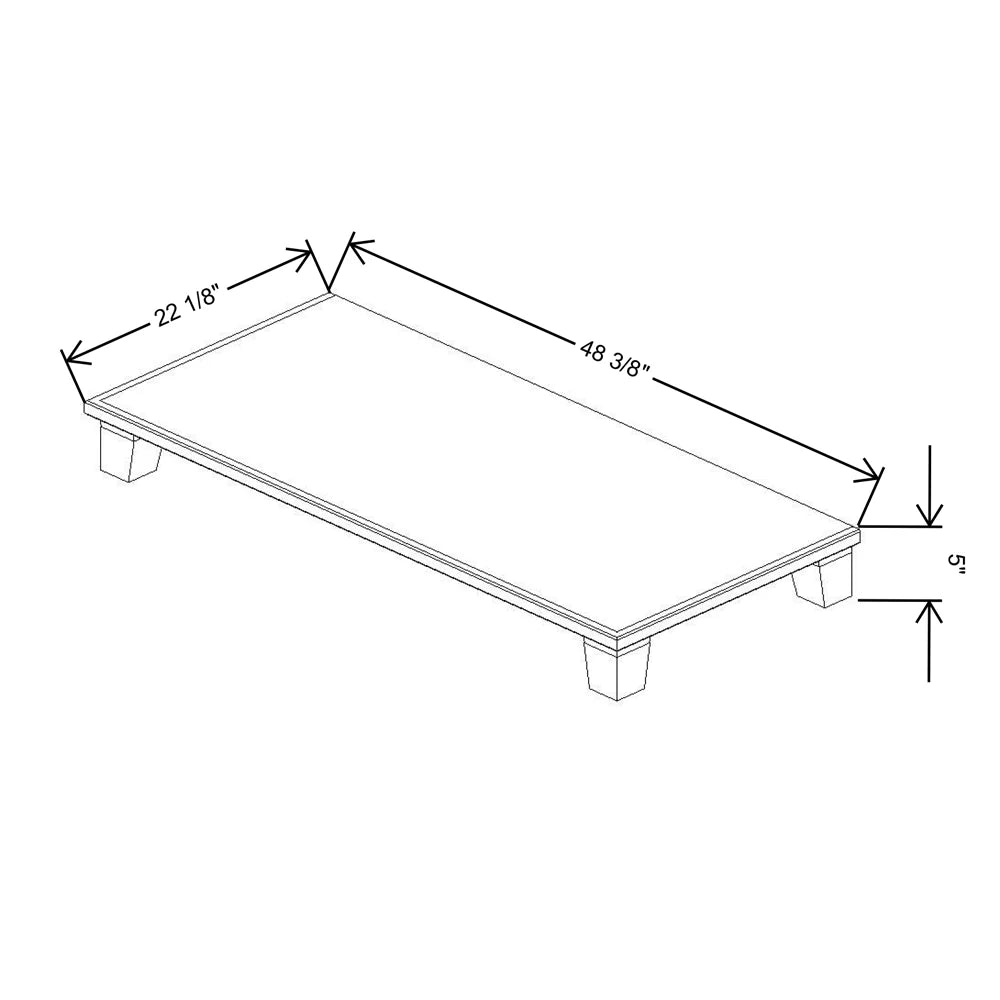 Fabuwood Allure Galaxy Seaside Pine 48 3/8" W X 5" H X 22 1/8" D Shaker Platform With Taper Feet For V48