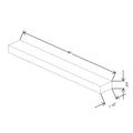 Fabuwood Allure Galaxy Biscuit 96" W X 3/4" H X 2 1/2" D Starter Molding