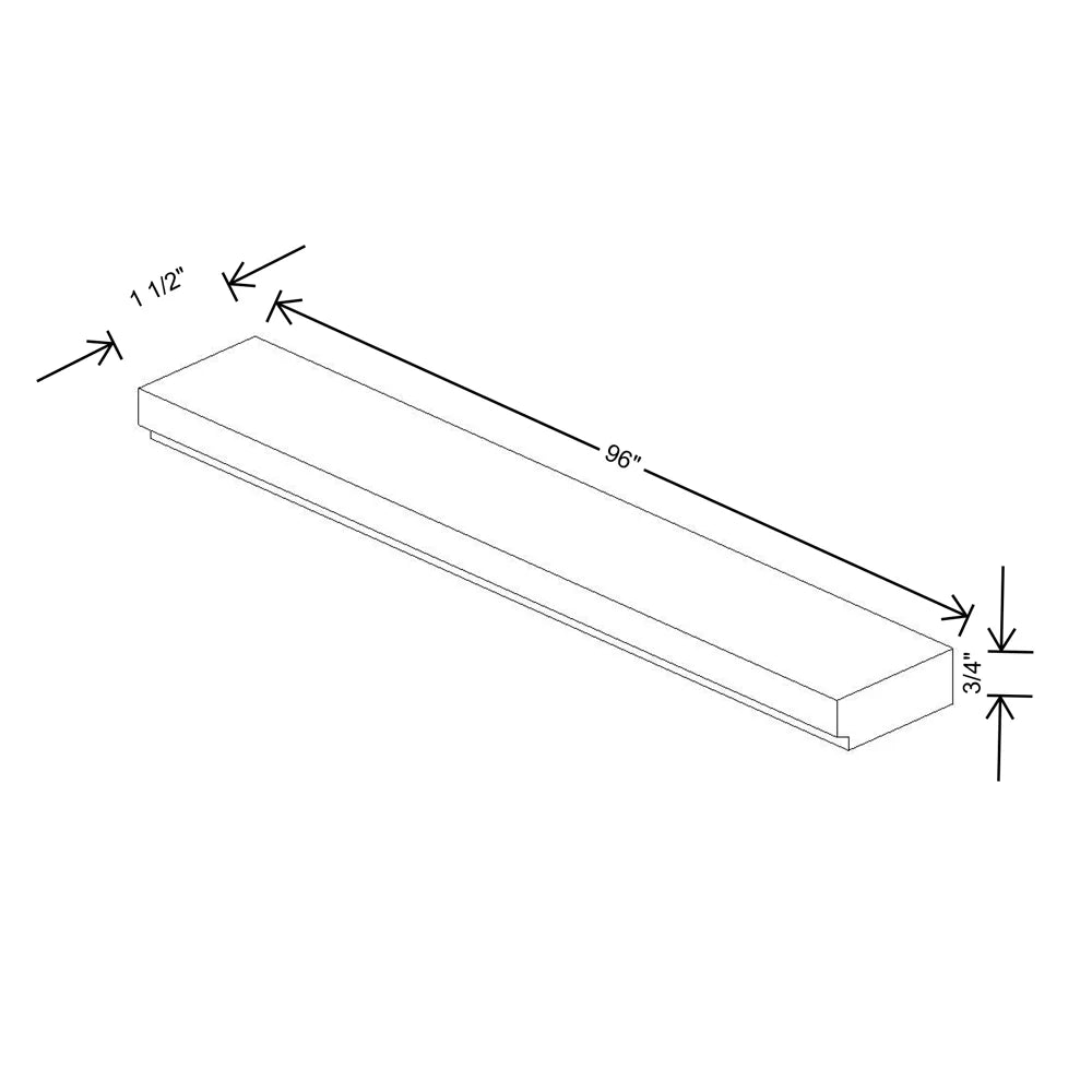 Fabuwood Illume Catalina Woodline 4 96" W X 3/4" H X 1 1/2" D Starter Molding
