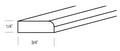 SM8 - RTA Perla Raised Panel - Scribe Molding - 1/4" thick 3/4" wide 96" long