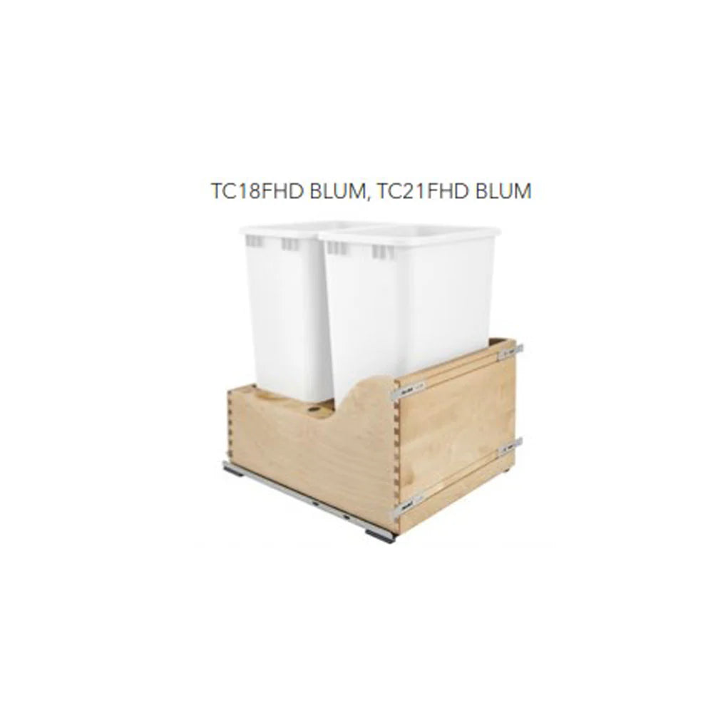 Fabuwood Allure Echo Timber 18" W Trash Can Full Height Door w/Blum Slides