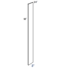 WF396 - Assembled Smoky Gray Double Shaker - Tall Filler - 3/4" thick 3" wide 96" tall