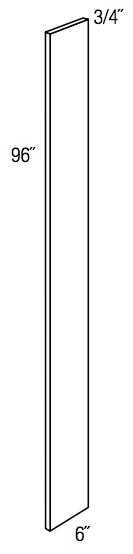 WF696 - RTA Newport Raised Panel - Tall Filler - 3/4" thick 6" wide 96" tall