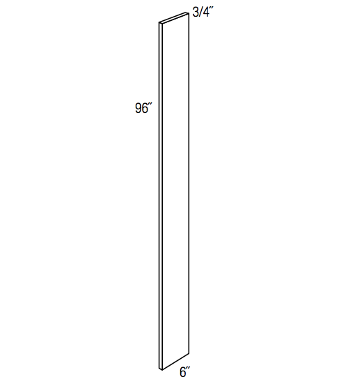 WF696 - Assembled Sage Green Shaker - Tall Filler - 3/4" thick 6" wide 96" tall