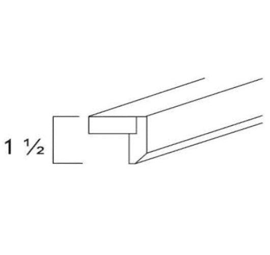TLR8-2 - Assembled Ebony Shaker - Molding & Trim - LIGHT RAIL MOLDING 1 1/2" X 2" X 96" - 1 1/2" X 2" X 96"