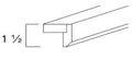 TLR8-2 - Assembled Smoky Gray Double Shaker - Molding & Trim - LIGHT RAIL MOLDING 1 1/2" X 2" X 96" - 1 1/2" X 2" X 96"