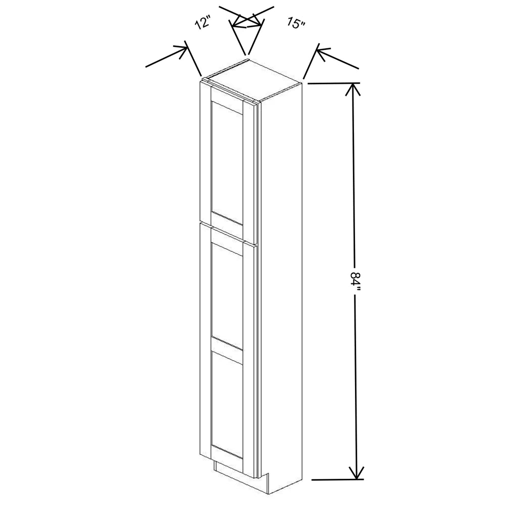Fabuwood Allure Fusion Denim Blue 15" W X 84" H X 12" D Tall Pantry Cabinet