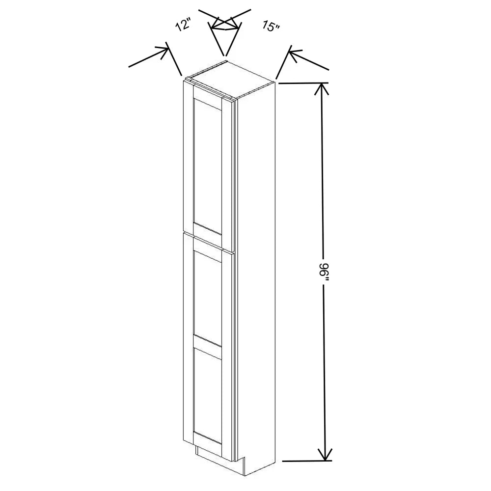 Fabuwood Allure Fusion Timber 15" W X 96" H X 12" D Tall Pantry Cabinet
