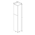 Fabuwood Illume Catalina Cashmere 15" W X 84" H X 13" D Single Door Pantry Cabinet