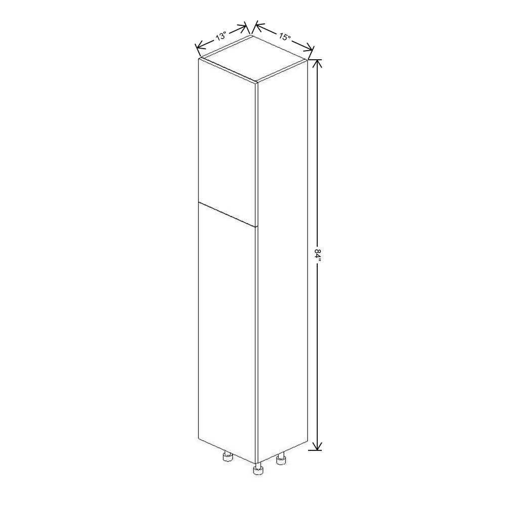 Fabuwood Ovela Catalina Verde Salvia 15" W X 84" H X 13" D Single Door Pantry Cabinet