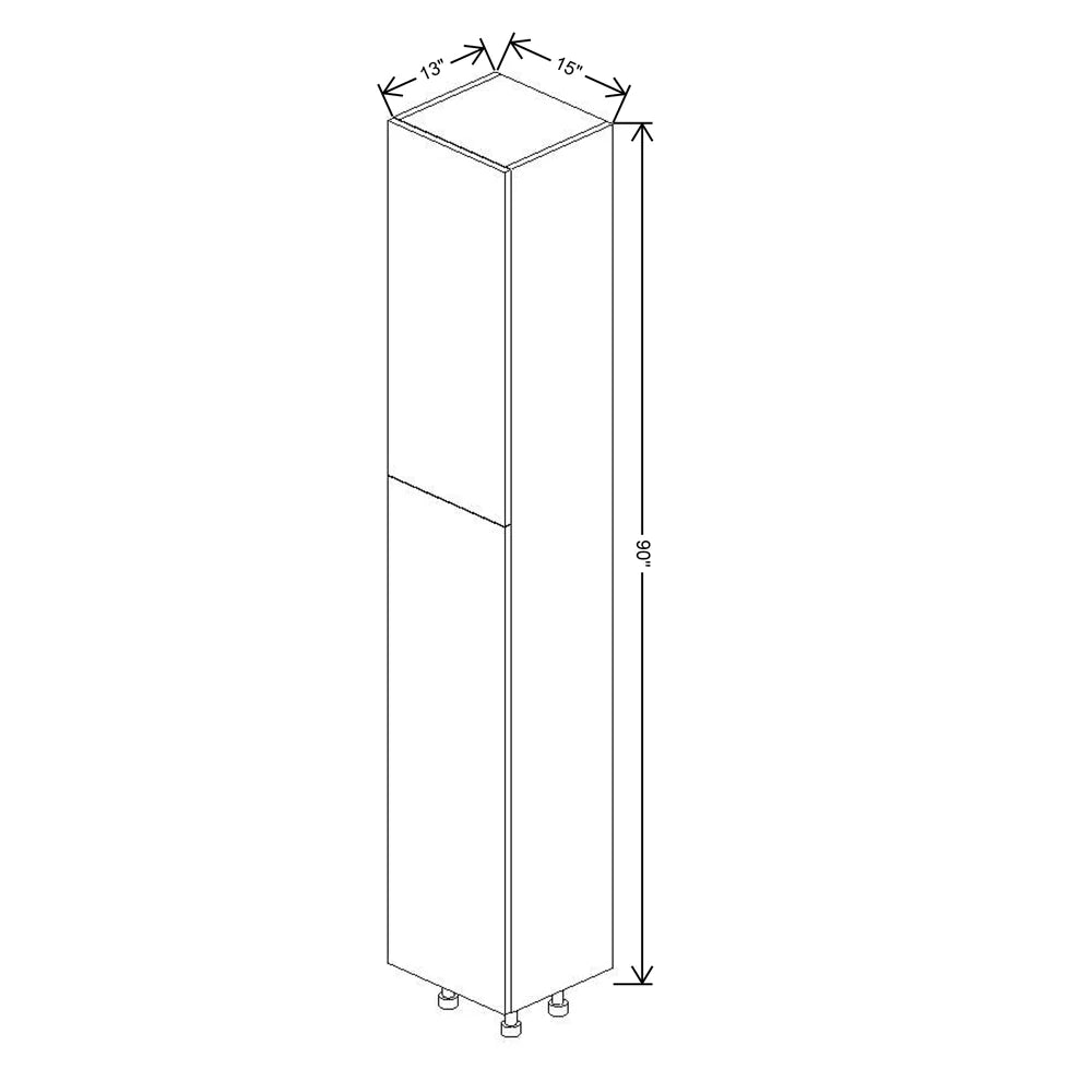 Fabuwood Ovela Catalina Woodline 3 15" W X 90" H X 13" D Single Door Pantry Cabinet