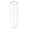 Fabuwood Illume Tuscany Como Ash 1 15" W x 90" H x 13" D Single Door Pantry Cabinet