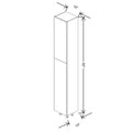 Fabuwood Illume Catalina Grigio Gloss 15" W X 93" H X 13" D Tall Pantry Cabinet
