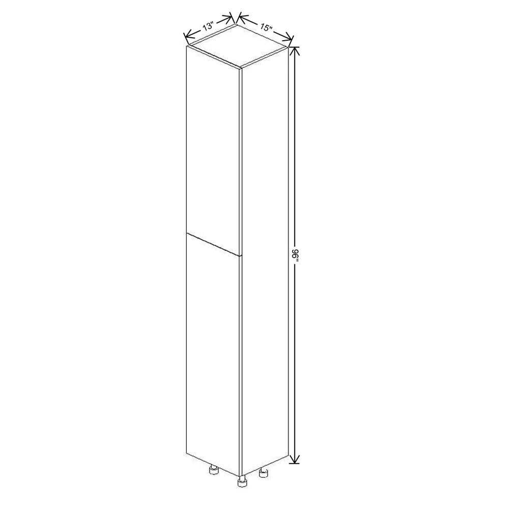 Fabuwood Ovela Catalina Verde Salvia 15" W X 96" H X 13" D Single Door Pantry Cabinet