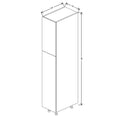 Fabuwood Illume Tuscany Azul Indigo 15" W x 84" H x 24" D Single Door Pantry Cabinet