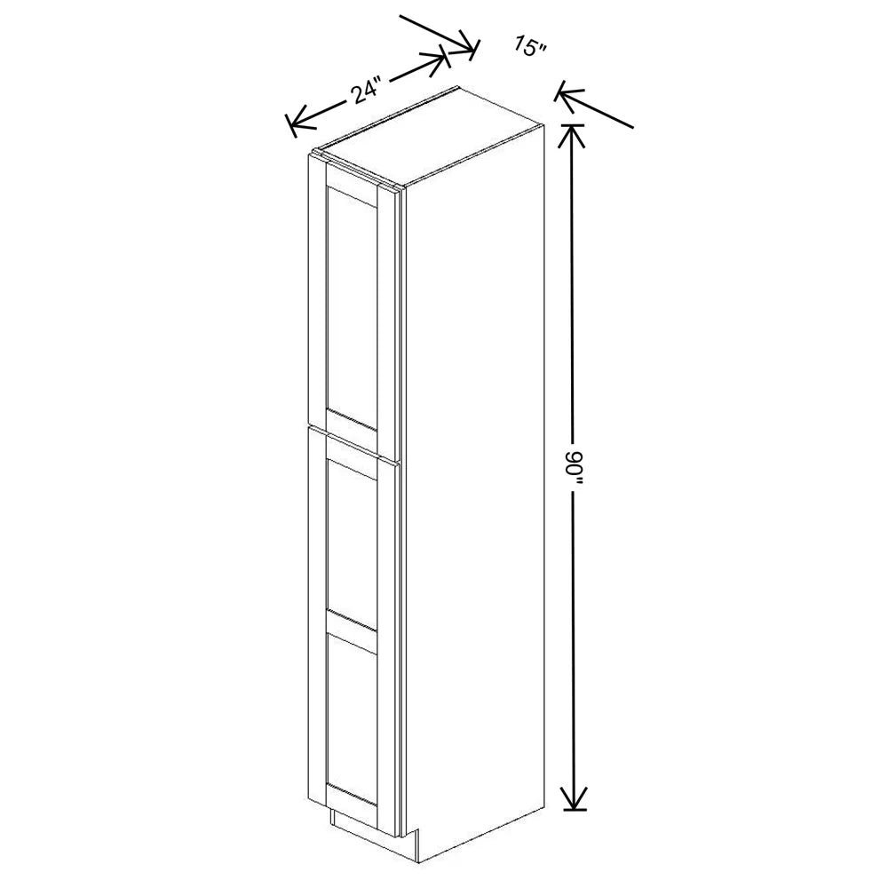Fabuwood Allure Fusion Timber 15" W X 90" H X 24" D Tall Pantry Cabinet