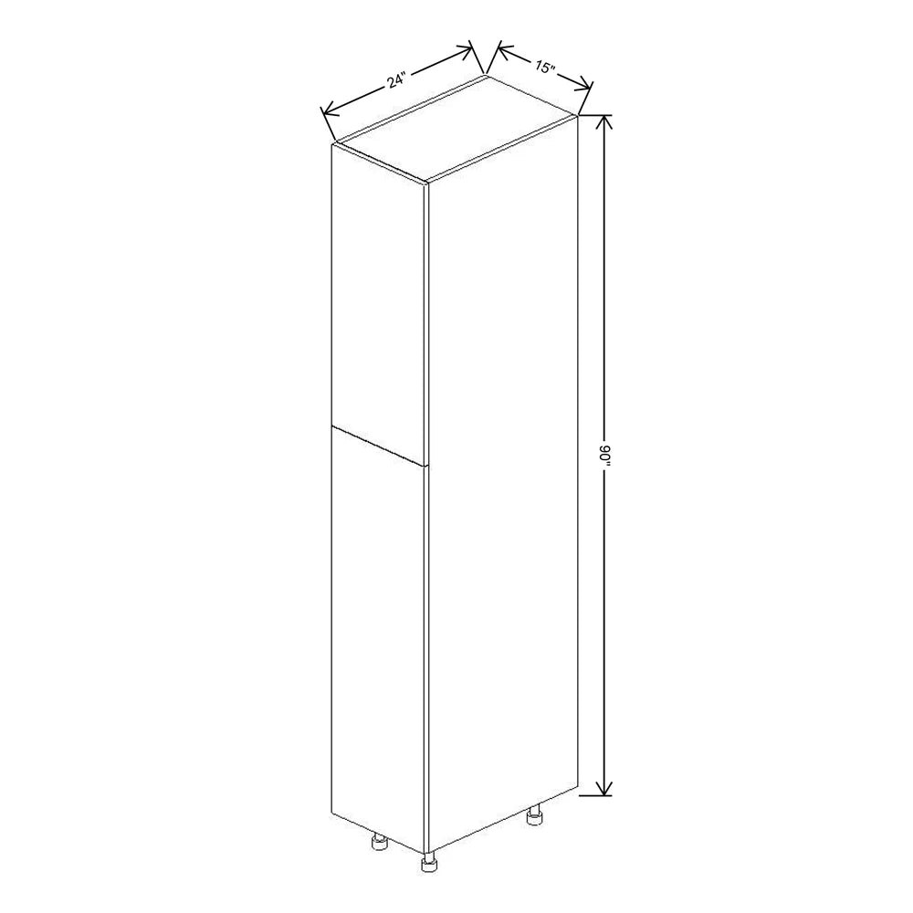 Fabuwood Ovela Catalina Woodline 4 15" W X 90" H X 24" D Single Door Pantry Cabinet