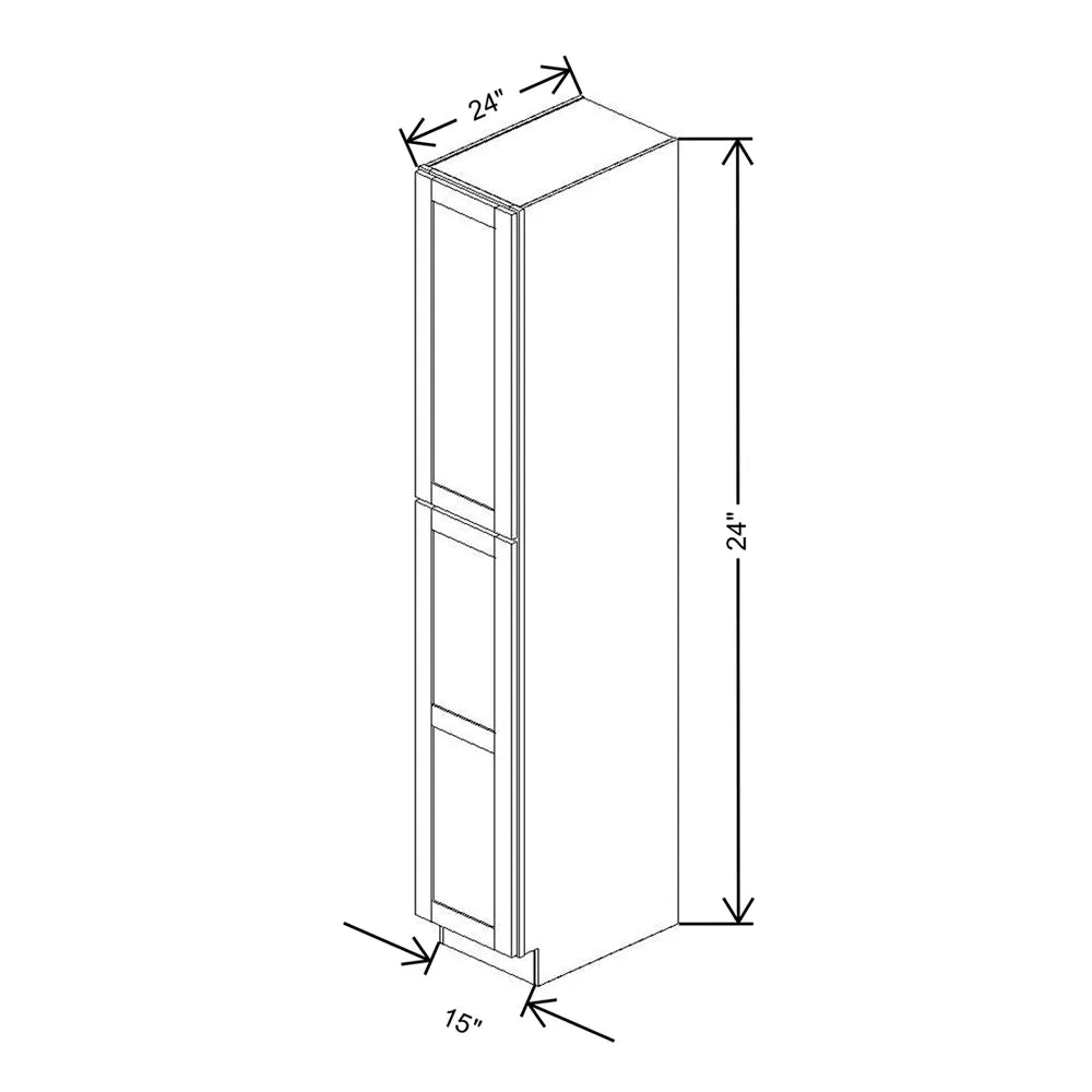 Fabuwood Allure Galaxy Natural Oak 15" W X 93" H X 24" D Tall Pantry Cabinet