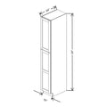 Fabuwood Allure Galaxy Elderberry 15" W X 93" H X 24" D Tall Pantry Cabinet