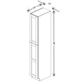 Fabuwood Allure Galaxy Biscuit 15" W X 96" H X 24" D Tall Pantry Cabinet