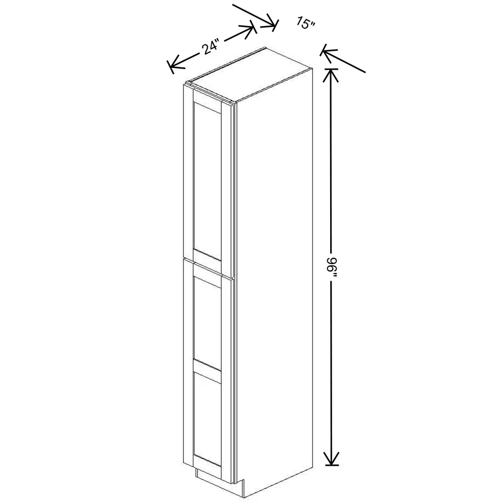 Fabuwood Allure Galaxy Natural Oak 15" W X 96" H X 24" D Tall Pantry Cabinet
