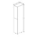 Fabuwood Illume Catalina Black 15" W X 96" H X 24" D Single Door Pantry Cabinet