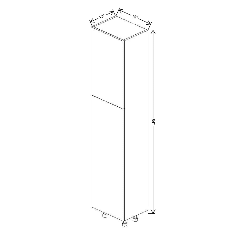 Fabuwood Ovela Catalina Rosales 2 18" W X 84" H X 13" D Single Door Pantry Cabinet