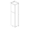 Fabuwood Illume Catalina Azul Indigo Gloss 18" W X 84" H X 13" D Single Door Pantry Cabinet