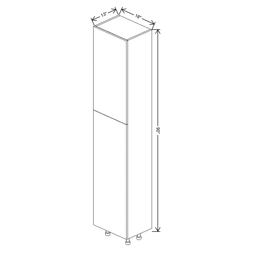 Fabuwood Ovela Catalina Woodline 4 18" W X 90" H X 13" D Single Door Pantry Cabinet