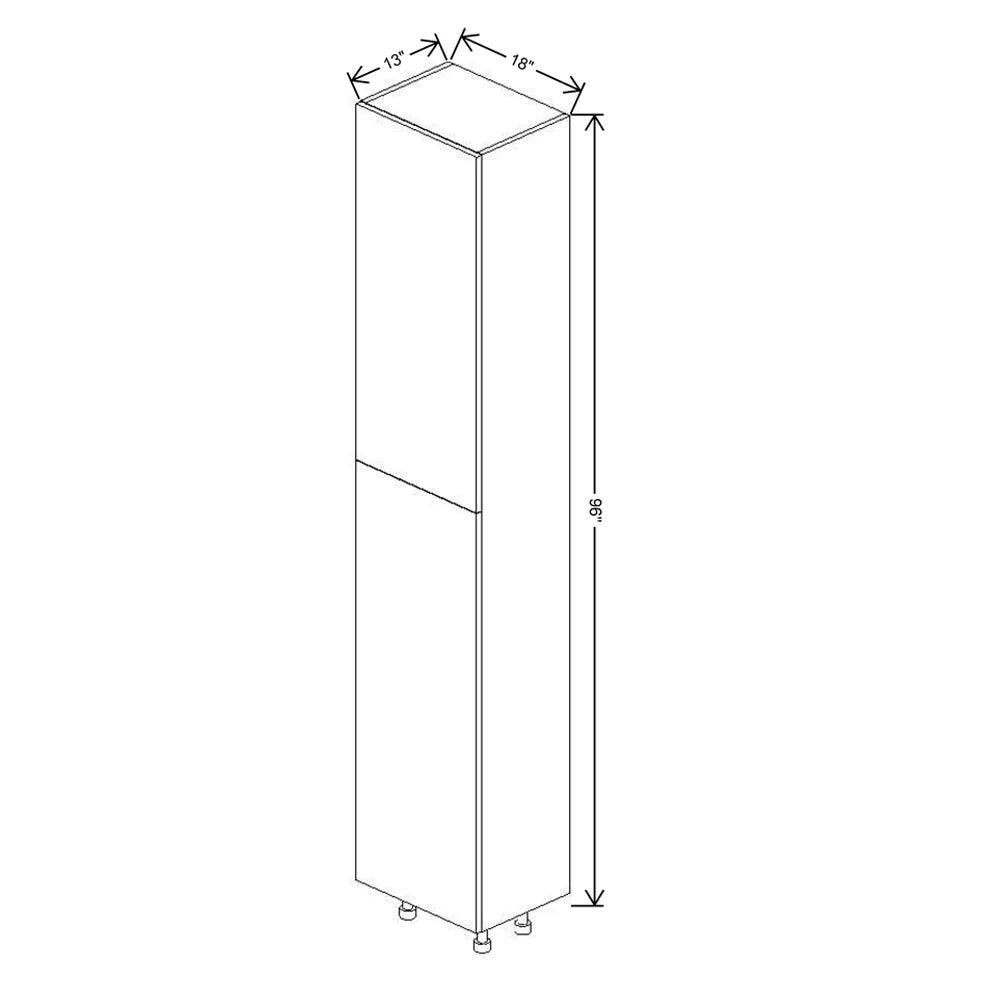 Fabuwood Ovela Catalina Woodline 3 18" W X 96" H X 13" D Single Door Pantry Cabinet