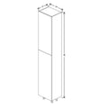 Fabuwood Illume Catalina Olmo 3 18" W x 96" H x 13" D Single Door Pantry Cabinet
