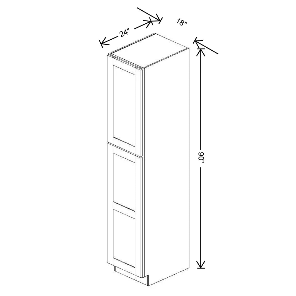 Fabuwood Allure Galaxy Natural Oak 18" W X 90" H X 24" D Tall Pantry Cabinet