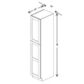 Fabuwood Allure Galaxy Biscuit 18" W X 90" H X 24" D Tall Pantry Cabinet