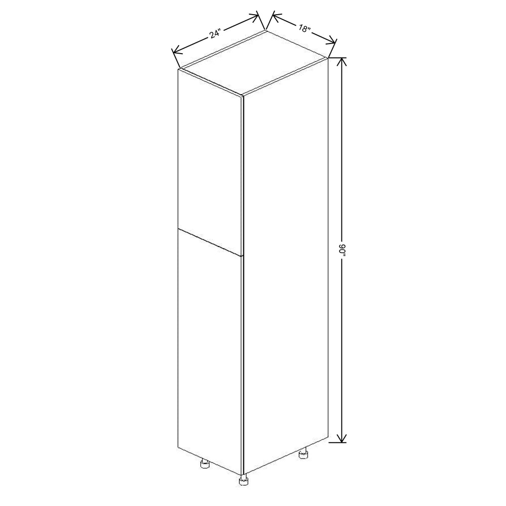 Fabuwood Ovela Catalina Verde Salvia 18" W X 90" H X 24" D Single Door Pantry Cabinet