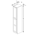 Fabuwood Allure Galaxy Mocha 18" W X 96" H X 24" D Tall Pantry Cabinet