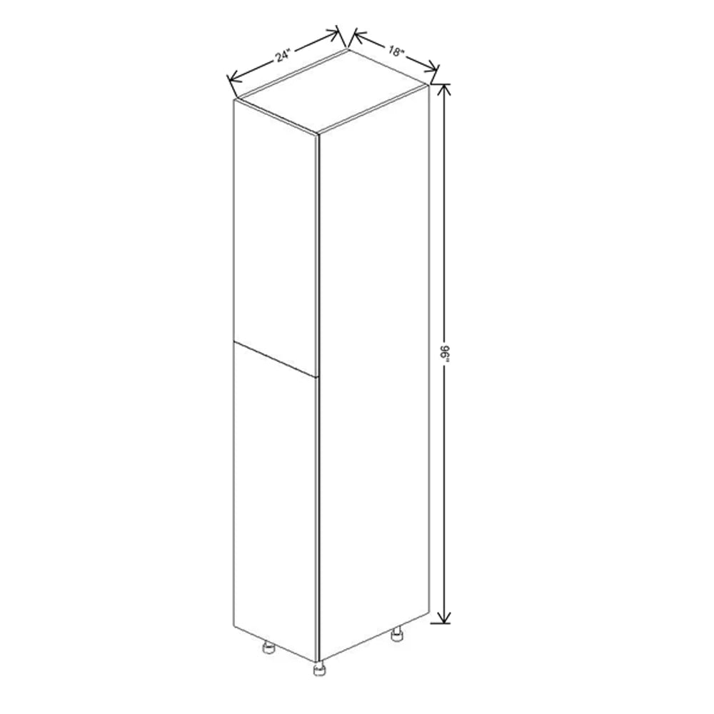 Fabuwood Ovela Catalina Verde Salvia 18" W X96" H X 24" D Single Door Pantry Cabinet