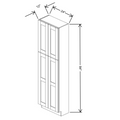 Fabuwood Allure Galaxy Mocha 24" W X 84" H X 12" D Tall Pantry Cabinet