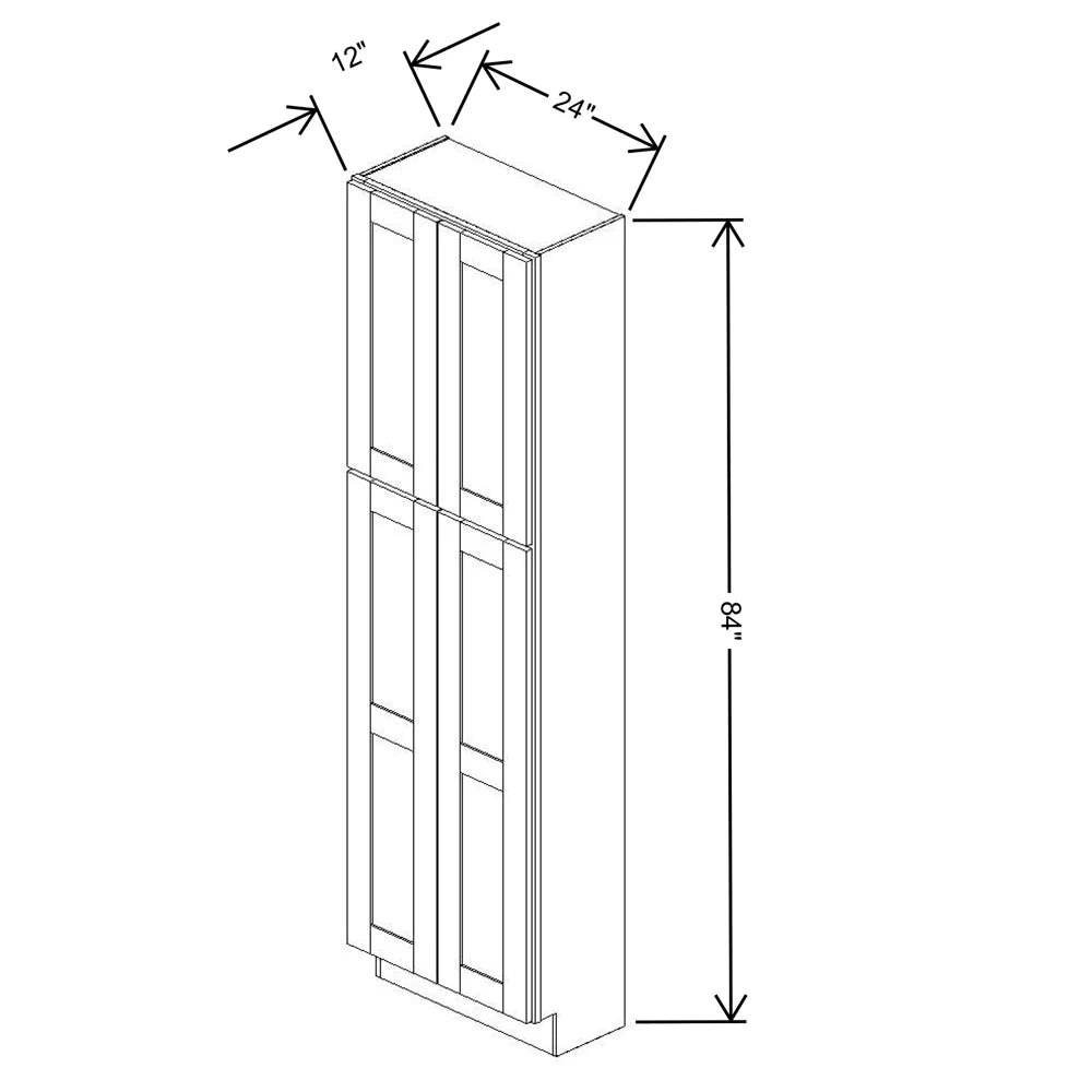 Fabuwood Allure Galaxy Horizon 24" W X 84" H X 12" D Tall Pantry Cabinet
