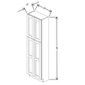 Fabuwood Allure Galaxy Biscuit 24" W X 84" H X 12" D Tall Pantry Cabinet