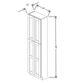 Fabuwood Allure Galaxy Mocha 24" W X 90" H X 12" D Tall Pantry Cabinet