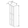 Fabuwood Allure Galaxy Dark Aqua 24" W X 90" H X 12" D Tall Pantry Cabinet