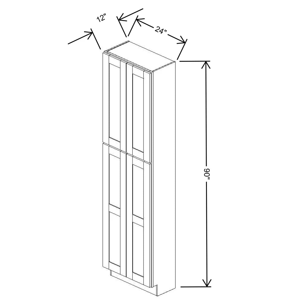 Fabuwood Allure Galaxy Natural Oak 24" W X 90" H X 12" D Tall Pantry Cabinet