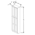 Fabuwood Allure Echo Graphite Black 24" W X 90" H X 12" D Tall Pantry Cabinet