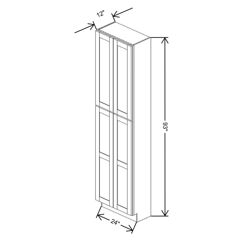 Fabuwood Allure Galaxy Denim Blue 24" W X 93" H X 12" D Tall Pantry Cabinet
