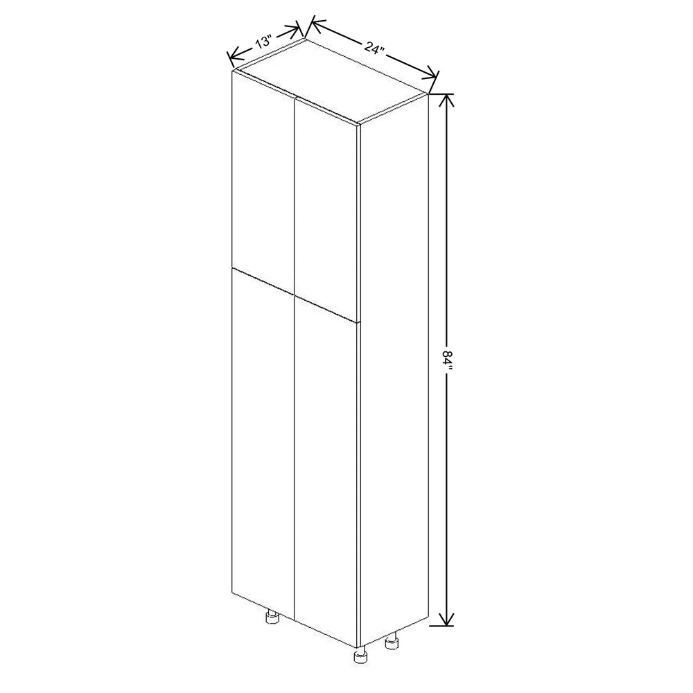 Fabuwood Ovela Catalina Verde Salvia 24" W X 84" H X 13" D Double Door Pantry Cabinet