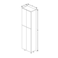 Fabuwood Illume Catalina Olmo 3 24" W x 90" H x 13" D Double Door Pantry Cabinet