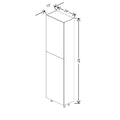 Fabuwood Illume Catalina Bianco Gloss 24" W X 93" H X 13" D Tall Pantry Cabinet