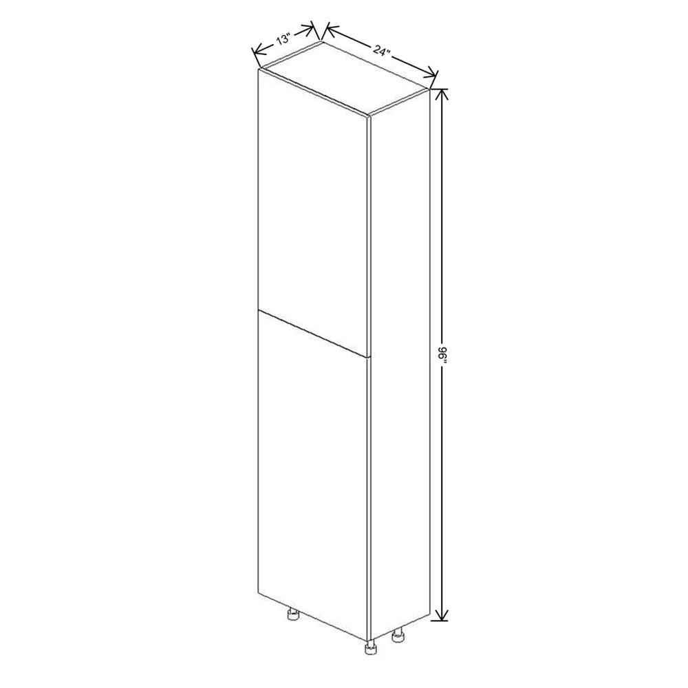 Fabuwood Ovela Catalina Textil Plata 24" W X 96" H X 13" D Single Door Pantry Cabinet